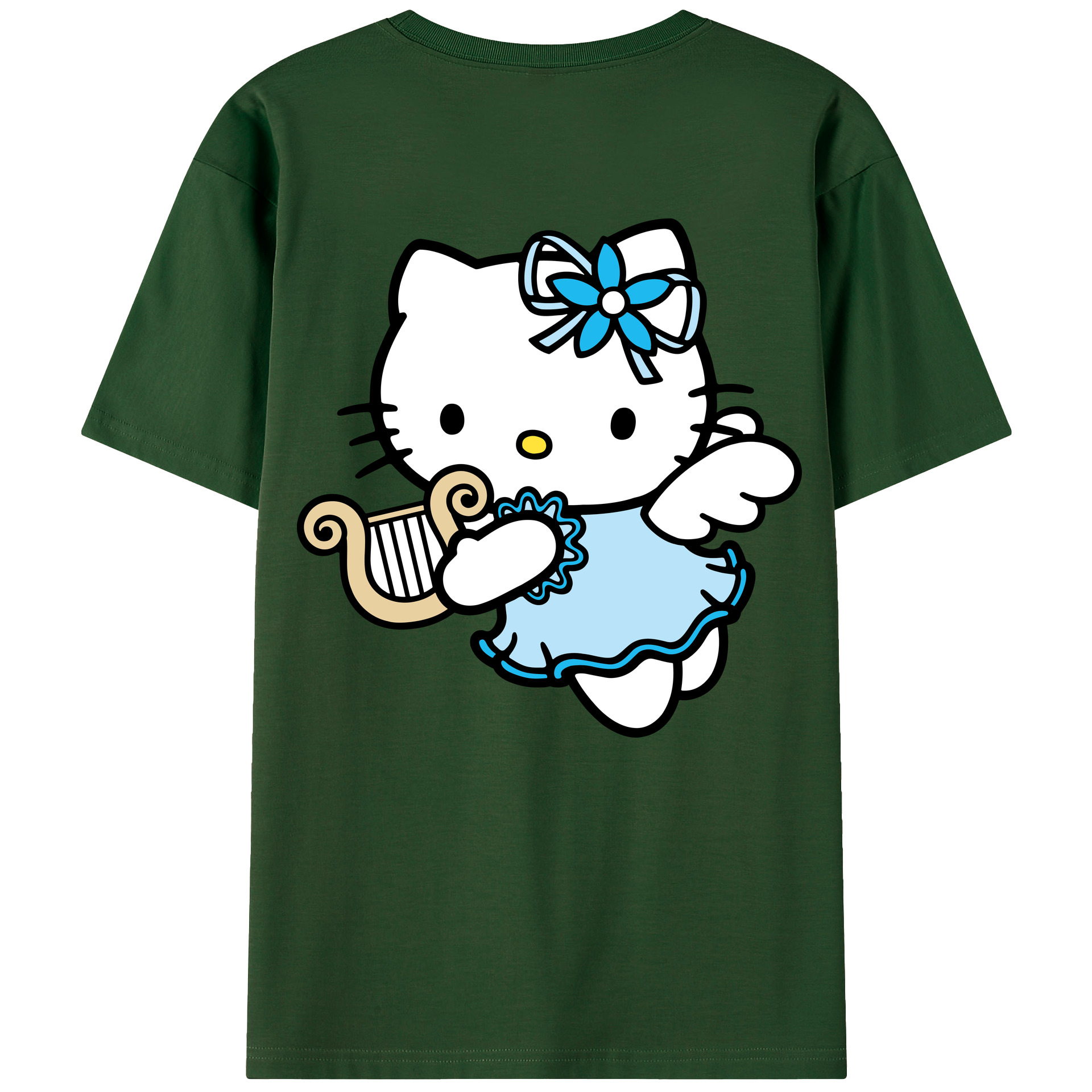 （画像用） Hello Kitty ハローキティ 綿100％半袖Tシャツ（背面プリント）